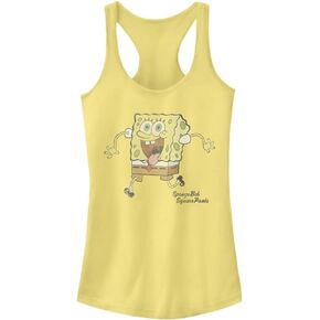 Nickelodeon Women's Spongebob Squarepants The Sponge Junior's Racerback Tank Top
