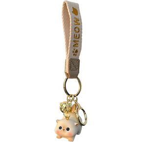 Men Women Super Cute Kawaii Creative Different Posture Lucky Cat Kitty Keychain Lover Keyring Key Chain Key Ring