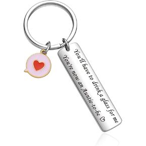 OWHOMS Aunt To Be Keychain New Tia Keychain Aunt Wedding Jewelry Future Aunty Keychain