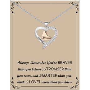 BNQL Ice Skate Necklace Figure Skating Necklace Gifts Ice Skating Gifts Figure Skater Gifts Ice Skating Necklace Skate Lover Gifts