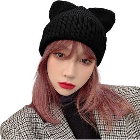 Bellady Cat Hat Beanie with Cat Ears for Women Knit Womens Hat Girls