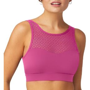 Maidenform Pure Comfort Wireless Bra with High Neck, Pullover Mesh Bra with Removable Cups, Wirefree Bra for Everyday Comfort