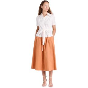 Shoshanna Women's Amelie Color Block Cotton Midi Shirtdress