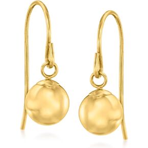 RS Pure by Ross-Simons Italian 14kt Yellow Gold Ball Drop Earrings