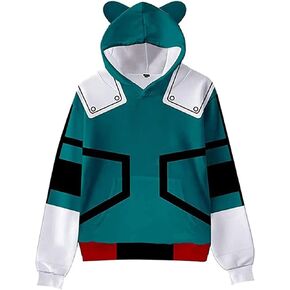 DAVIKO Kids Graphic Print Hoodie with Cute Cat Ear Long Sleeve Pullover for Kids Hoodies