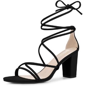 Perphy Lace Up Heels Strappy Chunky Heel Sandals for Women