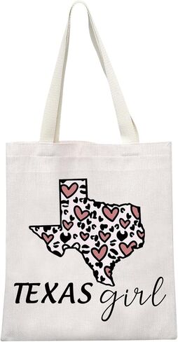 حقيبة هدايا GJTIM Texas هدية تكساس لون ستار ستيت هدية فخورة من تكساس هدية تكساس فتاة مكياج بسحاب حقيبة (فتاة تكساس سوداء) in Saudi Arabia