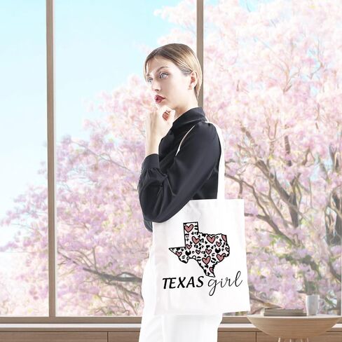 حقيبة هدايا GJTIM Texas هدية تكساس لون ستار ستيت هدية فخورة من تكساس هدية تكساس فتاة مكياج بسحاب حقيبة (فتاة تكساس سوداء) in Saudi Arabia