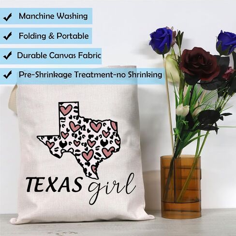 حقيبة هدايا GJTIM Texas هدية تكساس لون ستار ستيت هدية فخورة من تكساس هدية تكساس فتاة مكياج بسحاب حقيبة (فتاة تكساس سوداء) in Saudi Arabia