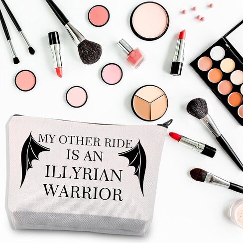 BDPWSS Bat Boys Gift ACOTAR Makeup Bag Night Court Velaris Gift ACOTAR Fans Gift My Other Ride is An Illyrian Warrior Gift (Illyrian Warrior) in Saudi Arabia