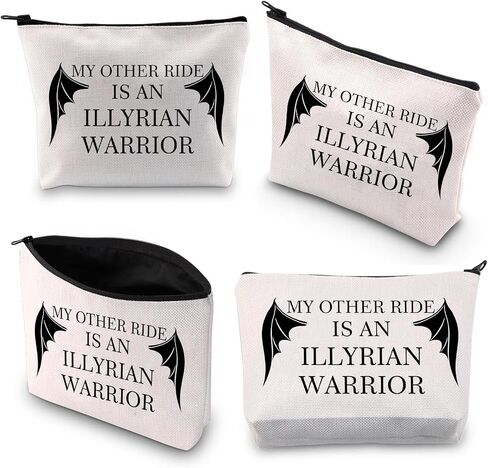 BDPWSS Bat Boys Gift ACOTAR Makeup Bag Night Court Velaris Gift ACOTAR Fans Gift My Other Ride is An Illyrian Warrior Gift (Illyrian Warrior) in Saudi Arabia