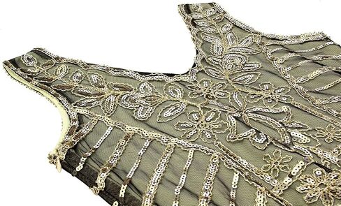 IWIWB 1920s Sequin Vintage Dress Beaded Gatsby Flapper Dress with Accessories Set in Saudi Arabia