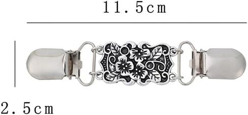 الفضة الرجعية سترة قميص مقاطع سترة طوق مقاطع فساتين شال كليب بروش كليب للنساء الفتيات المرأة دبابيس ودبابيس in Kuwait