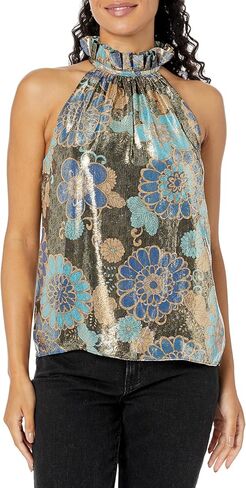 Trina Turk Women's Metallic Halter Top in Saudi Arabia