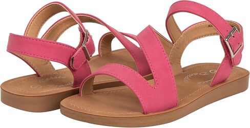 Kassie Daniela Girls Sandals Comfortable Open Toe Straps with Ankle Buckle Slide Flats Lan-2 in Kuwait