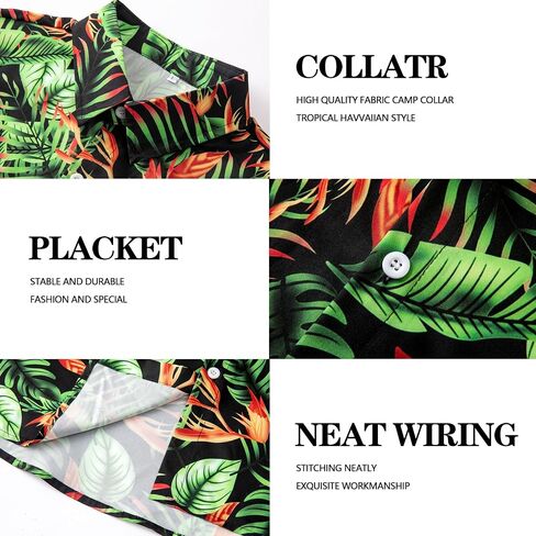 FT FENTENG Men's Casual Button Down Shirts Regular Fit Short Sleeve Hawaiian Shirt for Men in Saudi Arabia