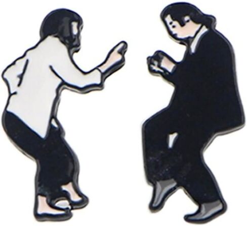 Pulp Fiction Dance John Travolta Uma Thurman Quentin Tarantino 90s Movie Stud Earrings Ear Rings in Saudi Arabia