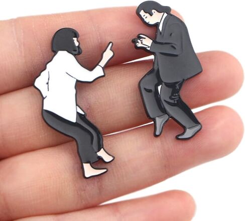 Pulp Fiction Dance John Travolta Uma Thurman Quentin Tarantino 90s Movie Stud Earrings Ear Rings in Saudi Arabia