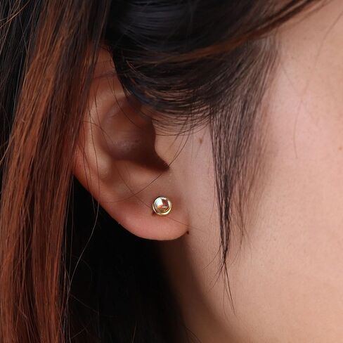 JeryWe 3 أزواج 925 أقراط من الفضة الإسترلينية للنساء والفتيات والأطفال أقراط حجر القمر أوبال مكعب زركونيا أقراط صغيرة مجموعة أقراط صغيرة لا تسبب الحساسية تشيكوسلوفاكيا ثقب المجوهرات هدية حجم 4 مم in Kuwait