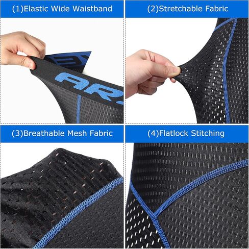 LIXADA Men Cycling Shorts 5D Padded MTB Bicycle Bike Underwear Shorts Breathable Riding Shorts Mountain Cycling Shorts in Saudi Arabia