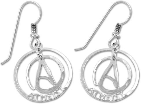 Circle A for Atheist Two Part Earrings - [3/4" Diameter] in Saudi Arabia