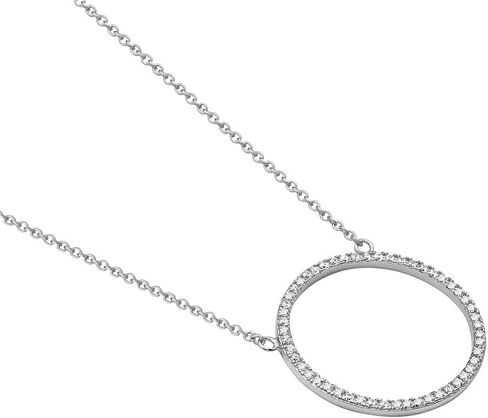 925 Sterling Silver Circle of Life White Clear CZ Pendant Necklace in Kuwait