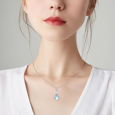 ECHOOY Celtic Knot Urn Necklace for Ashes 925 Sterling Silver Sunflower Ashes Pendant Necklace with Moonstone Memorial Jewelry for Women Girls w/Funnel in Kuwait