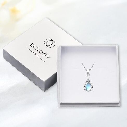 ECHOOY Celtic Knot Urn Necklace for Ashes 925 Sterling Silver Sunflower Ashes Pendant Necklace with Moonstone Memorial Jewelry for Women Girls w/Funnel in Kuwait