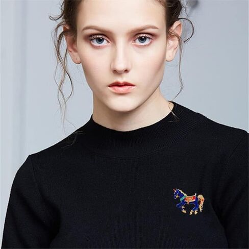 Blue Enamel Horse Brooch For Women Men Alloy Steed Animal Brooch Pin Elegant Horse Brooch Pin for Women Girl Animal Jewlery, Alloy Steel, no gemstone in Kuwait