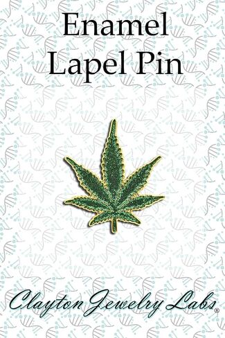 Marijuana Weed Leaf Glitter Enamel Lapel Pin in Saudi Arabia