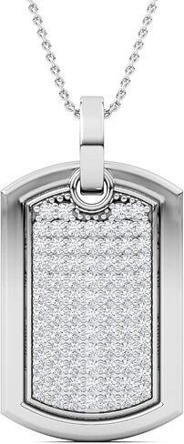 2.25 إلى 4.00 قيراط. تي دبليو. جولة قطع العنقودية الماس الكلب علامة قلادة قلادة للرجال مثلج خارج الهيب هوب 14K الذهب الأبيض مطلي 925 الفضة الاسترليني مكعب زركونيا مجوهرات تشيكوسلوفاكيا (بدون سلسلة) in Kuwait