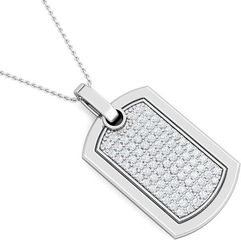 2.25 إلى 4.00 قيراط. تي دبليو. جولة قطع العنقودية الماس الكلب علامة قلادة قلادة للرجال مثلج خارج الهيب هوب 14K الذهب الأبيض مطلي 925 الفضة الاسترليني مكعب زركونيا مجوهرات تشيكوسلوفاكيا (بدون سلسلة) in Kuwait