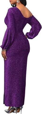 فستان ZonJie نسائي كاجوال سادة لحفلات الكوكتيل مثير بدون أكتاف مكشكش فستان أنيق للسهرة للحفلات الراقصة ماكسي in Kuwait