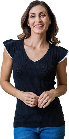 Hope & Henry Women's V-Neck Sweater Tank in Kuwait