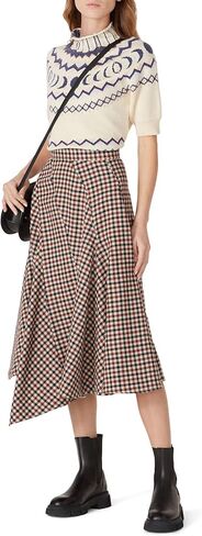 Louna Women's White Fair Isle Sweater in Kuwait