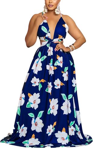Women Sexy Printed Dress Plus Size Loose Club Outfits in Saudi Arabia