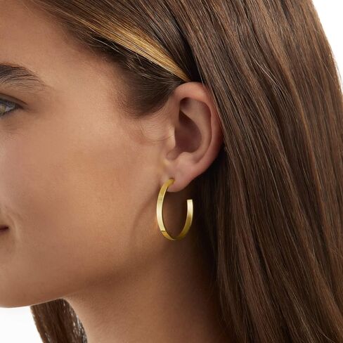 Amazon Essentials 14K Gold Plated Square Edge Hoop in Saudi Arabia