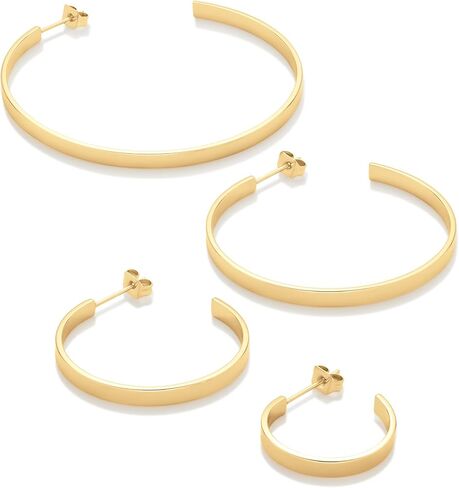 Amazon Essentials 14K Gold Plated Square Edge Hoop in Saudi Arabia