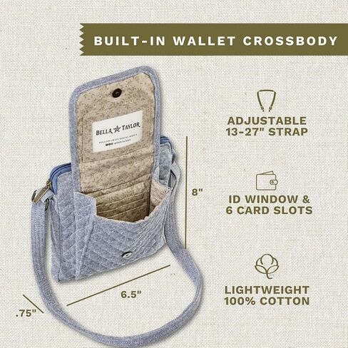 Bella Taylor Mini Crossbody Purse with Built In Wallet in Saudi Arabia