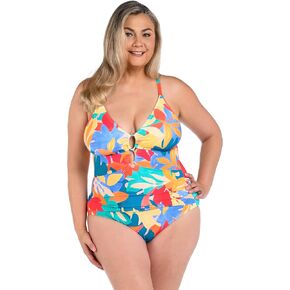 La Blanca Women's Underwire Lace Up One Piece Swimsuit