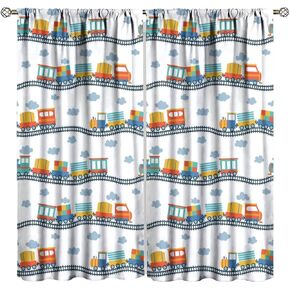Cartoon Space Astronaut Curtains, Cute Planet Starry Nebula Dark Galaxy for Boys, Room Darkening Rod Pocket Thermal Insulation Window Drapes for Living Room Bedroom 42x45 Inch