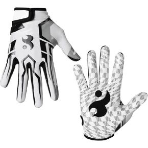 Luwint Football Gloves Silicone Grip Receiver Gloves Kids Non Slip Sticky Lightweight Glove