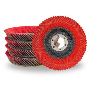WA 5PACK - 4 1/2" inch x 7/8" VSM 60# Premium Ceramic Cushion Bowl Style Flexible Flap Disc, for Angle Grinder, Grinding Wheel Sanding Disc, 60#