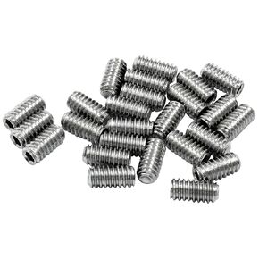 25 Pcs 1/4-20 x 1 inch Hexagon Socket Set Screws, 304 Stainless Steel Cup Point Grub Screws Internal Hex Drive Headless Set Screws for Door Handle, Bathroom, Garage