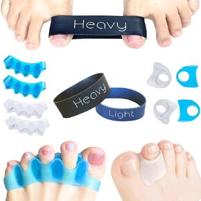 11 PCS Premium Set Bunion Corrector Kit - Toe Bands and Toe Separators for Women and Men- Toe Spacers to Correct Toes and Hammer Toe Alignment