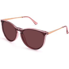 Dollger Oversized Trendy Retro Aviator Sunglasses for Women, Light-Tinted Round-Frame Sunglasses, 100% UV Protection for Driving, Riding, Beach, and Travel
