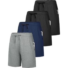 1/4 Pack Women's Bermuda Sweat Shorts Cotton Comfy Drawstring Shorts for Casual Lounge Sport Athletic with Pockets