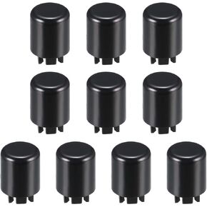 Button Cap Protective Tactile Switch Cover, [for Push Button Switch] - 12x12mm / Black / 20 Pcs