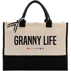 Grammy Life Canvas Bag Gift, Grammy Gift, Cotton Canvas Tote Bag, Utility Tote, Grammy Reusable Grocery Bags, Grandma Appreciation Gift, Grandma Birthday Gift, Mother's Day Gift for Grammy