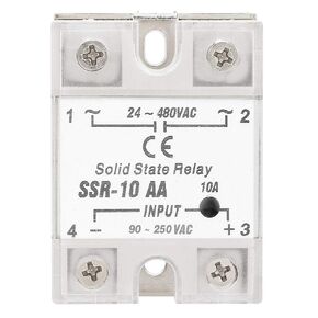 AA 10A Relay Solid, 240v Relay Switch State Relay, Solid State Relay AC to AC Input 90 to 250V AC Output 24 to 480V AC Relay Solid State Relay Module